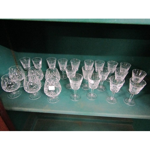 1852 - LARGE COLLECTION OF WATERFORD CRYSTAL GLASSES - LARGEST 15CM H