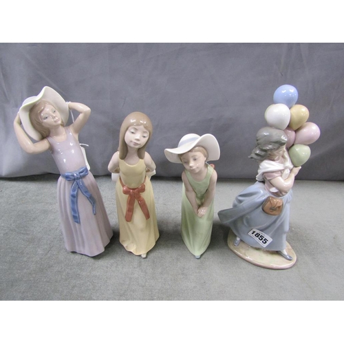 1855 - COLLECTION OF LLADRO FIGURES - LARGEST 26CM H