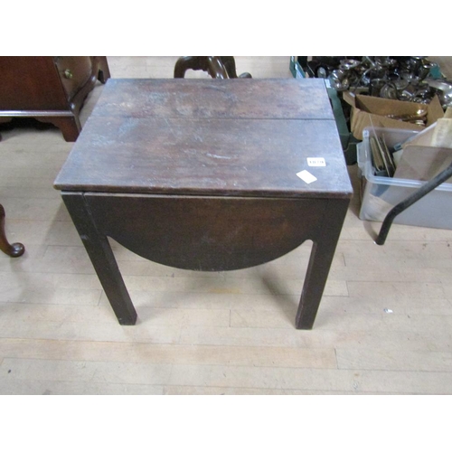 1879 - LATE GEORGIAN OAK BEDROOM COMMODE, 52CM W