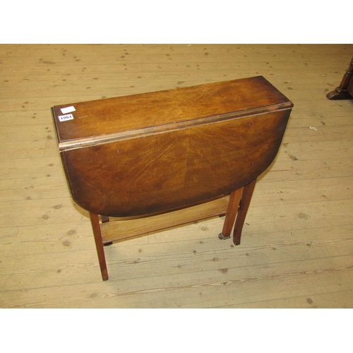 1901 - EDWARDIAN WALNUT SMALL SUTHERLAND TABLE, 60CM W