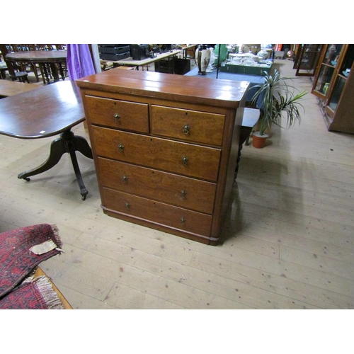 1920 - VICTORIAN MAHOGANY CHEST OF TWO SHORT AND THREE LONG DRAWERS