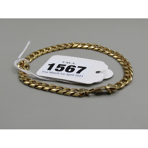 1567 - 9ct GOLD BRACELET - 15.8g