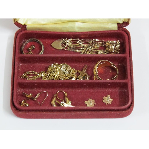 1578 - COLLECTION OF MISC SMALL ITEMS OF GOLD, MAINLY 9ct