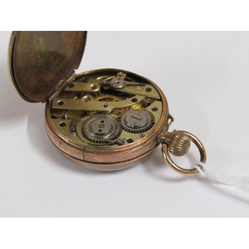 1579 - 9ct GOLD CASED FOB WATCH