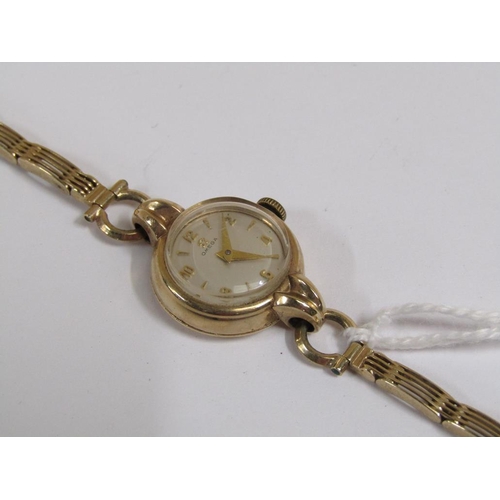 1582 - OMEGA LADIES 9ct GOLD WATCH, TOTAL WEIGHT 15.4g