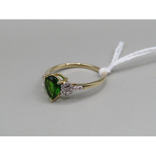 1600 - GOLD CHROME DIOPSIDE RING SIZE N 1/2