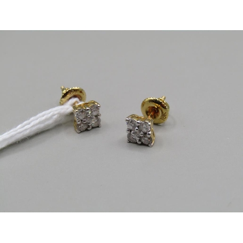 1607 - 18ct DIAMOND SET EARRINGS