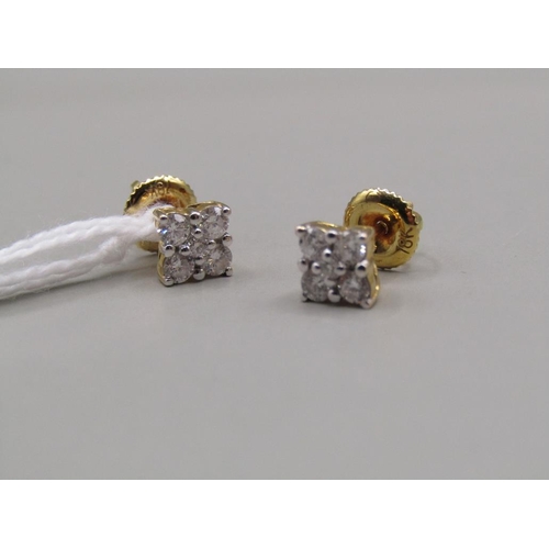 1607 - 18ct DIAMOND SET EARRINGS