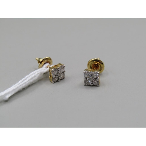 1607 - 18ct DIAMOND SET EARRINGS