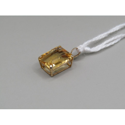 1615 - GOLD CITRINE PENDANT