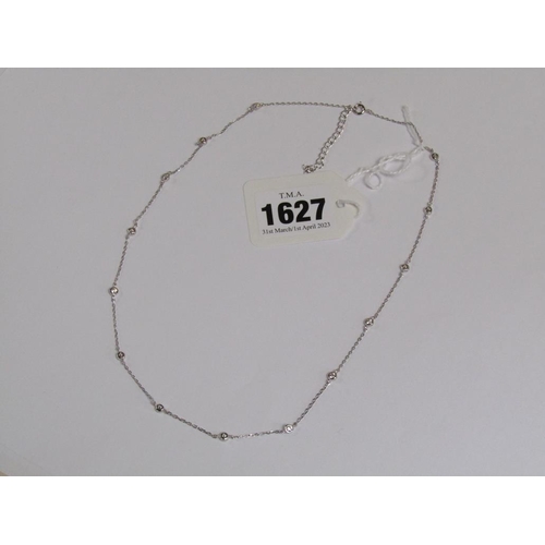 1627 - SILVER ZIRCONIA STATION NECKLACE 18