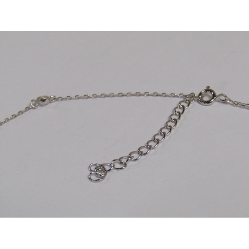 1627 - SILVER ZIRCONIA STATION NECKLACE 18