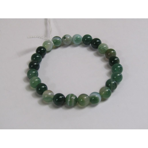 1629 - GREEN AGATE BRACELET