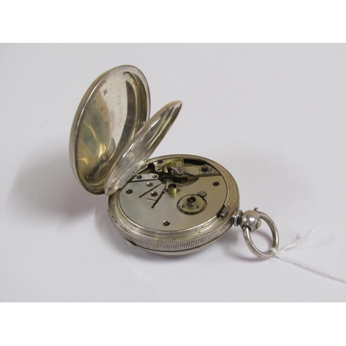 1633 - LATE 19c KENDAL AND DENT SILVER CASED POCKET WATCH