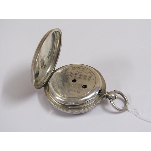 1635 - JOHN SWAIN & CO. CONQUEROR LEVER SILVER CASED POCKET WATCH