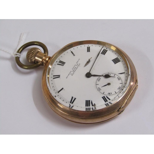 1636 - DENNISON MOON GILT METAL CASED POCKET WATCH