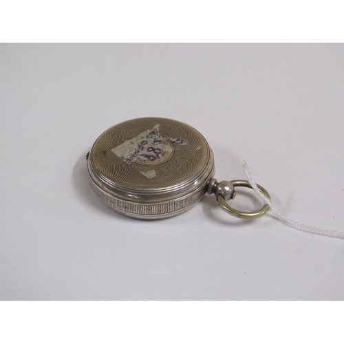 1642 - STERLING SILVER CASED POCKET WATCH, THE DIAL MARKED H E PECK OF LONDON