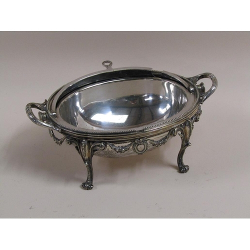 1736 - LATE 19C/EARLY 20C ROLL TOP TUREEN, 30CM W