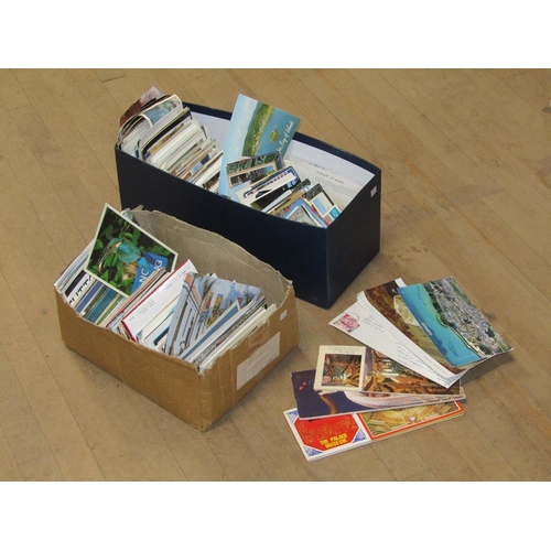 1756 - TWO BOXES OF MIXED POSTCARDS