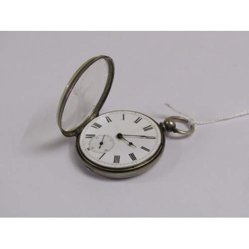 1647 - SILVER ENGINE TURNED POCKET WATCH