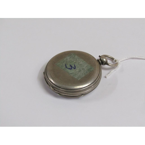 1647 - SILVER ENGINE TURNED POCKET WATCH