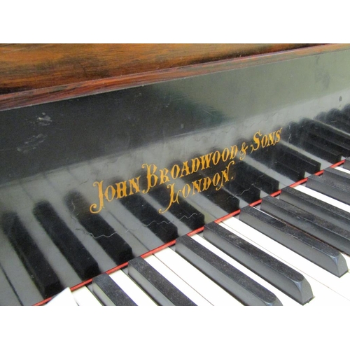 1867A - ROSEWOOD CASED JOHN BROADWOOD AND SONS GRAND PIANO