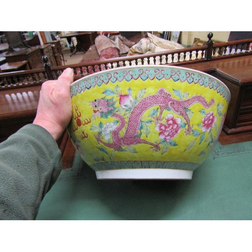 1822 - LARGE ORIENTAL BOWL, 41CM DIAM