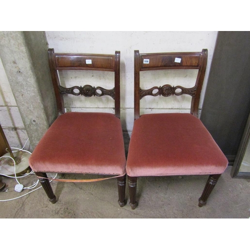 558 - TWO GEORGIAN MAHOGANY DINING CHAIRS