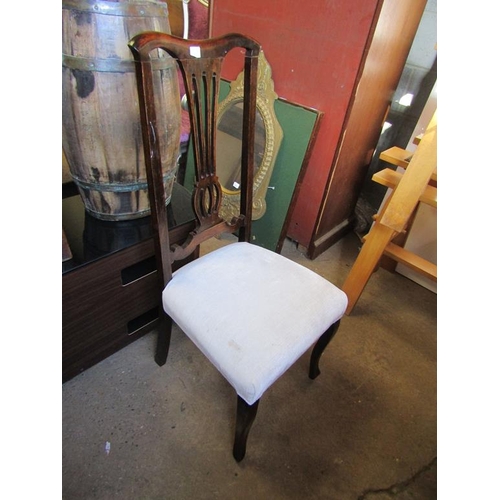 567 - THREE EDWARDIAN MAHOGANY DINING CHAIRS