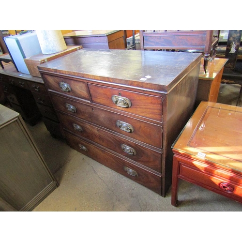 571 - MAHOGANY CHEST OF TWO SHORT AND THREE LONG DRAWERS