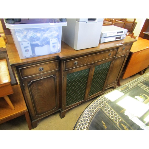 635 - REPRODUCTION MAHOGANY BREAKFRONT CABINET