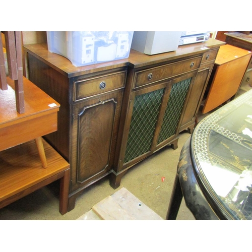 635 - REPRODUCTION MAHOGANY BREAKFRONT CABINET