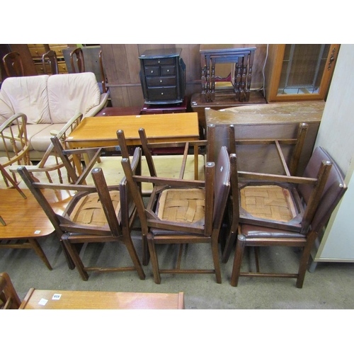 663 - FOUR 1930s OAK DINING CHAIRS