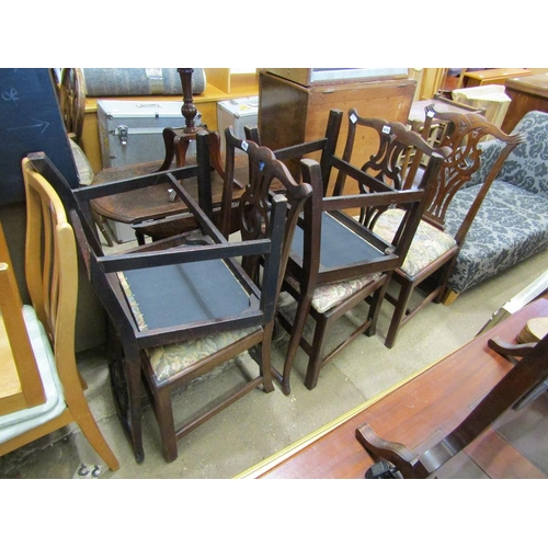 670 - FIVE GEORGIAN DINING CHAIRS