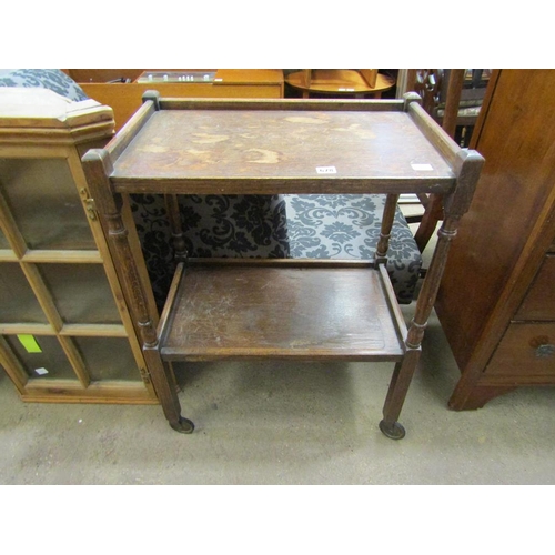 678 - OAK TEA TROLLEY