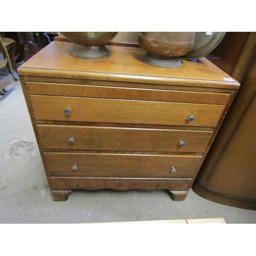 686 - OAK THREE DRAWER CHEST