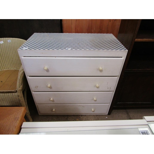 723 - PAINTED FOUR DRAWER CHEST