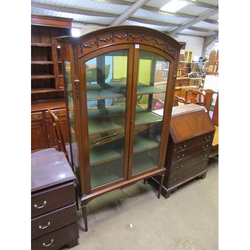 741 - EDWARDIAN MAHOGANY DISPLAY CABINET