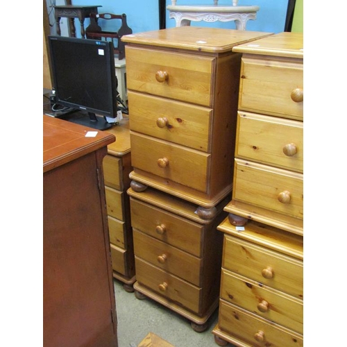 751 - TWO PINE THREE DRAWER CHESTS