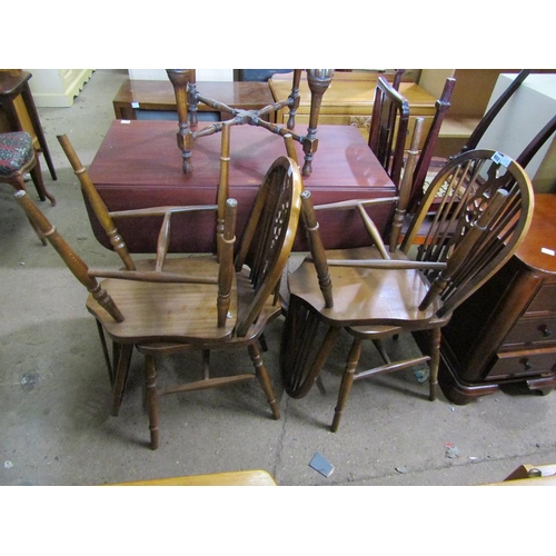 802 - FOUR WHEELBACK DINING CHAIRS