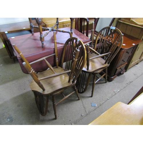 802 - FOUR WHEELBACK DINING CHAIRS