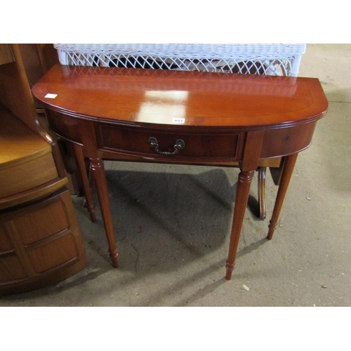 807 - REPRODUCTION YEW WOOD SIDE TABLE