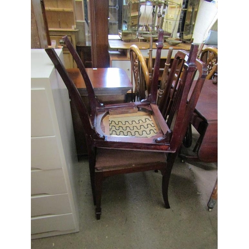 813 - TWO EDWARDIAN INLAID CHAIRS