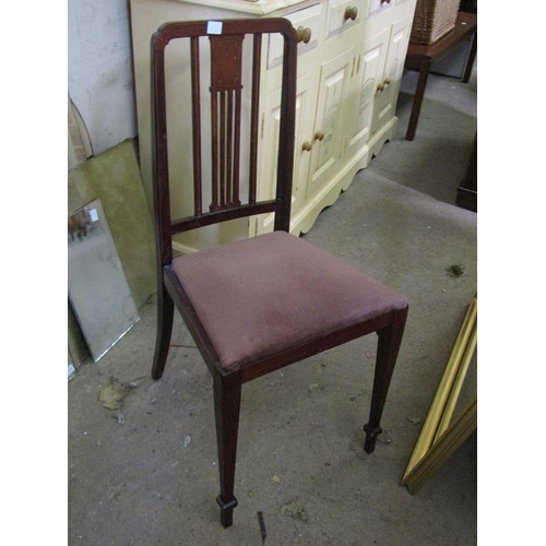 813 - TWO EDWARDIAN INLAID CHAIRS