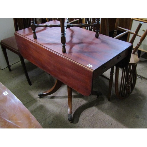 814 - MAHOGANY DROP LEAF TABLE