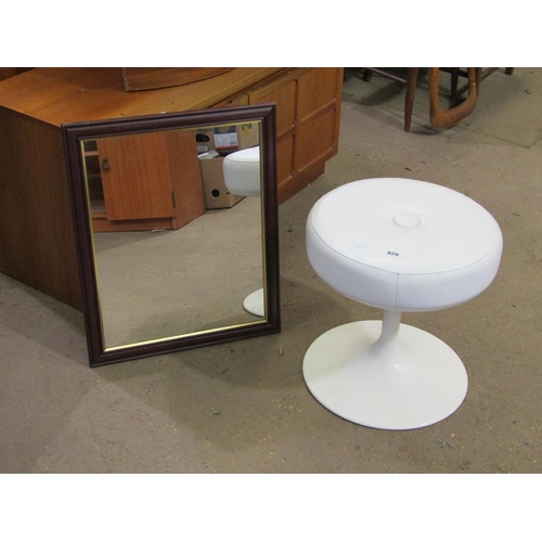 829 - MIRROR AND A STOOL