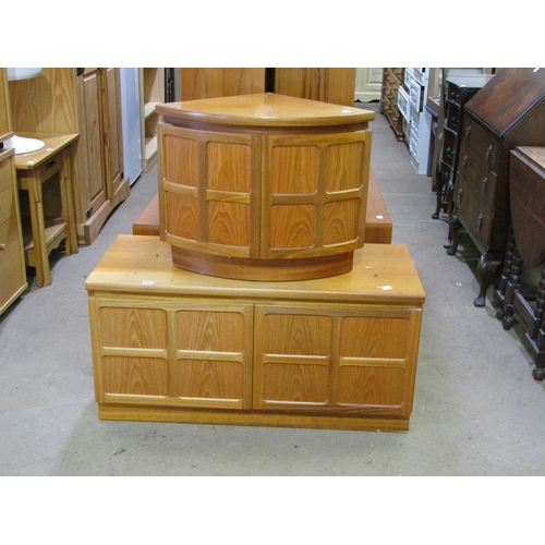 845 - TWO TEAK CUPBOARDS