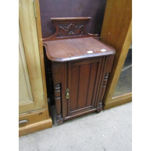 887 - VICTORIAN BEDSIDE CUPBOARD