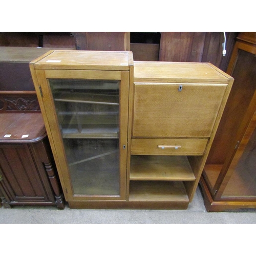 888 - 1930s OAK DISPLAY CABINET