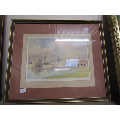 125 - SIGNED LIMITED EDITION PRINT - DAVID GREEN, RIVERSCAPE